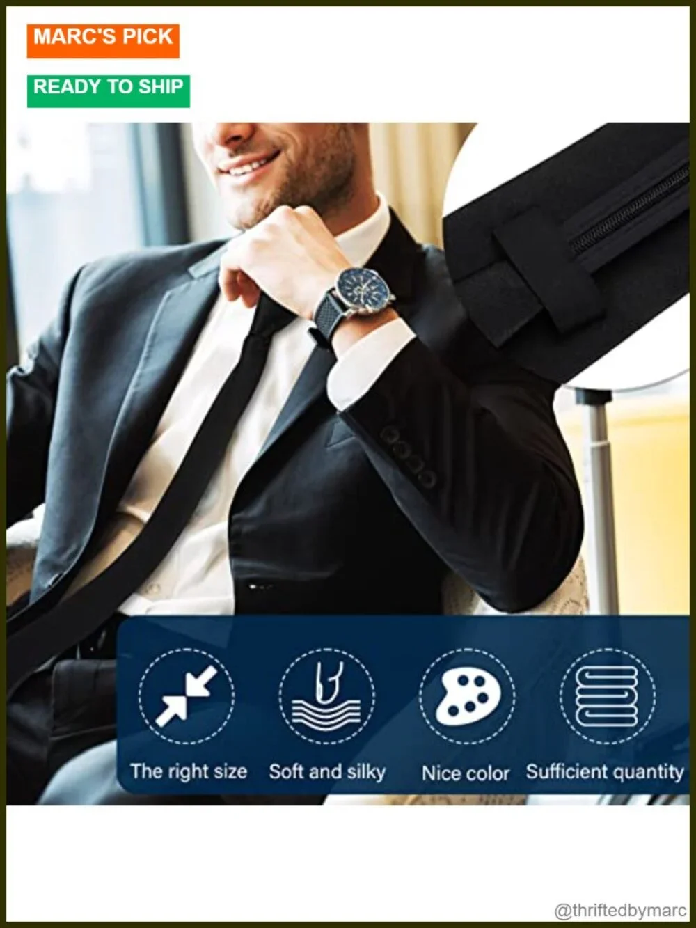 24 Pcs Adjustable Pre Tied Zipper Necktie Set Polyester Skin Friendly